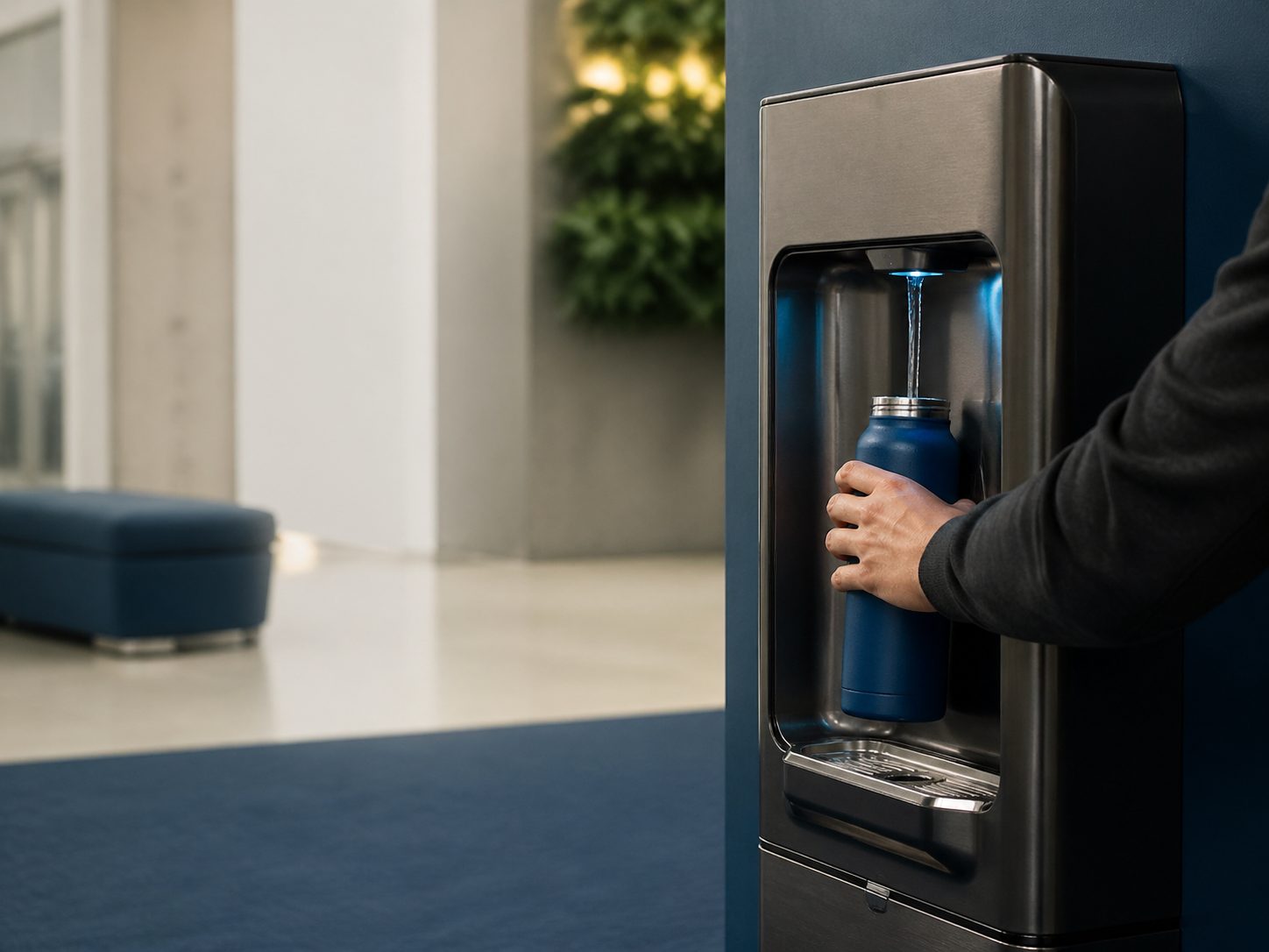 Drinking Fountain Bottle Filler in commercial or residential hydration context, WaterStation