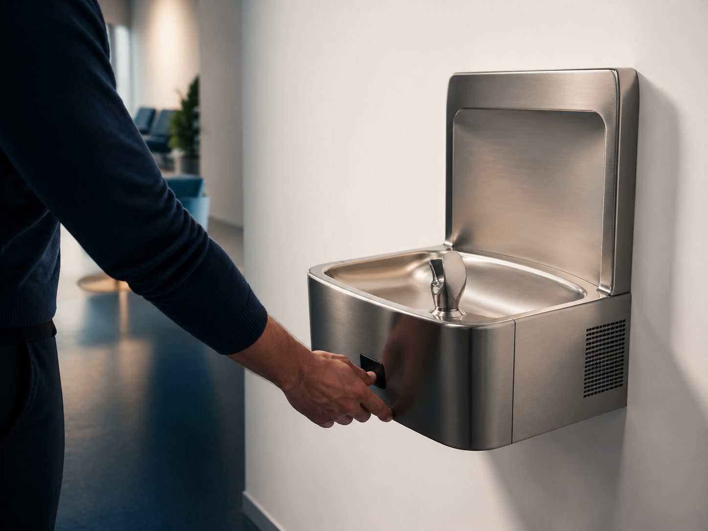 Wall Mounted Drinking Fountain in commercial or residential hydration context, WaterStation